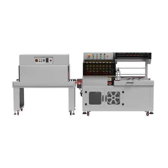 Термоусадочная линия DQL-5545A + SM-4525, автоматическая обрезка, запайка