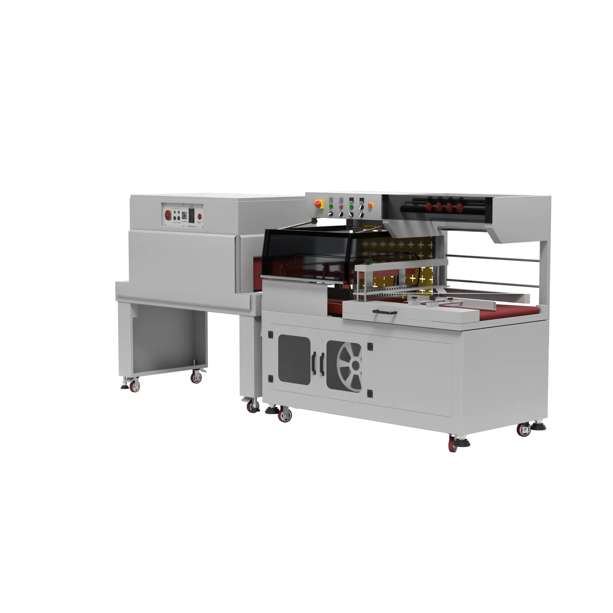 Термоусадочная линия DQL-5545A + SM-4525, автоматическая обрезка, запайка