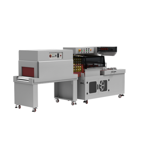 Термоусадочная линия DQL-5545A + SM-4525, автоматическая обрезка, запайка