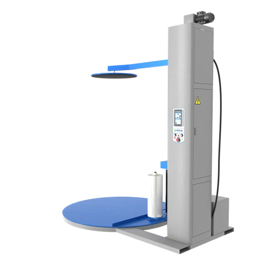 Паллетоупаковщик BPW-2400AC, прижимная плита, автоматическая обрезка