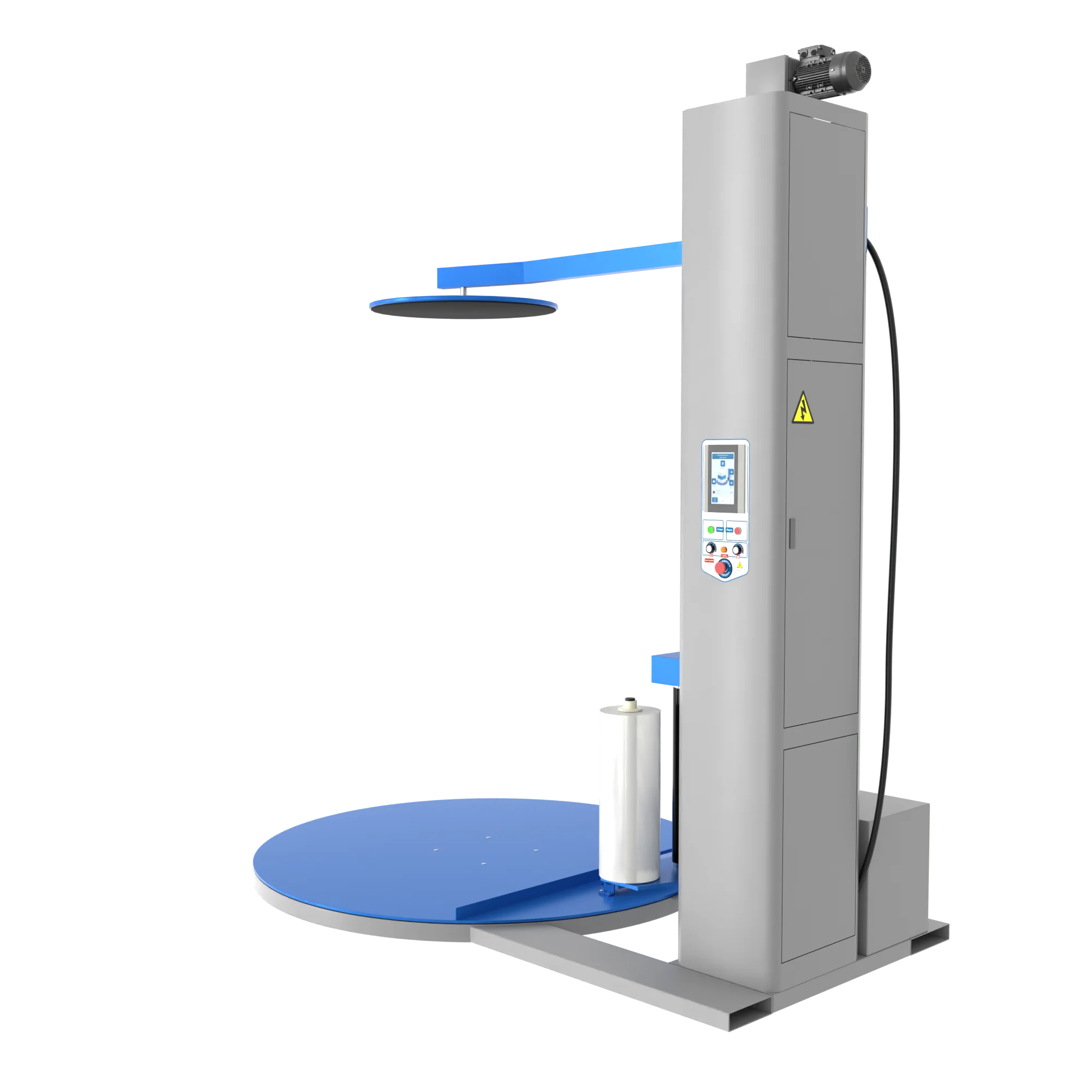 Паллетоупаковщик BPW-2400AC, прижимная плита, автоматическая обрезка
