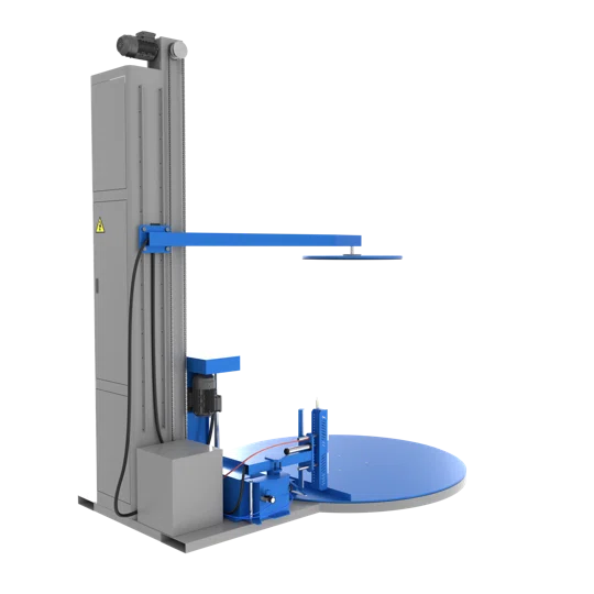 Паллетоупаковщик BPW-2000AC, прижимная плита, автоматическая обрезка