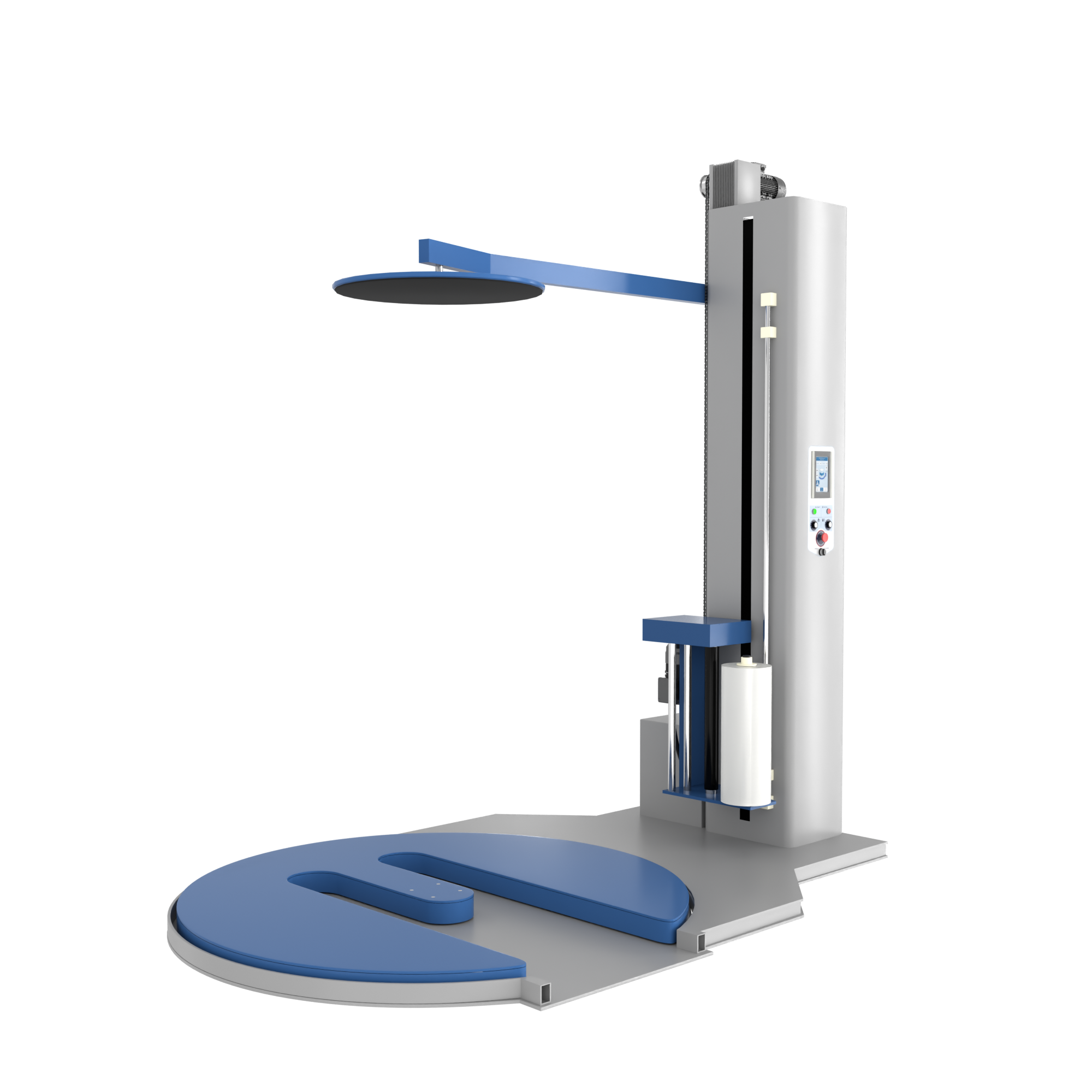 Паллетоупаковщик BPW-2400EC, прижимная плита, платформа под рохлю