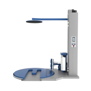 Паллетообмотчик автомат BPW-2400ЕАС, автообрезка, прижим, Е-образная платформа