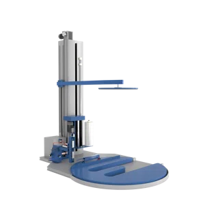 Паллетообмотчик автомат BPW-2400ЕАС, автообрезка, прижим, Е-образная платформа