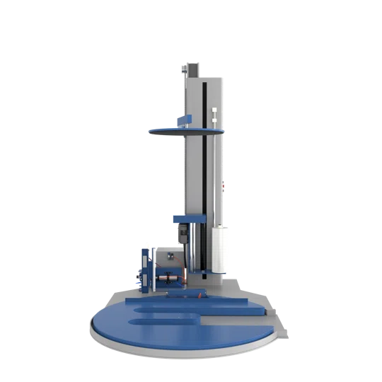 Паллетообмотчик автомат BPW-2400ЕАС, автообрезка, прижим, Е-образная платформа