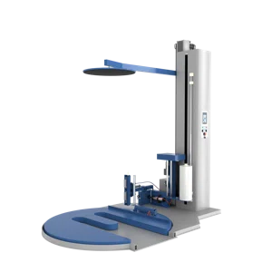Паллетообмотчик автомат BPW-2400ЕАС, автообрезка, прижим, Е-образная платформа