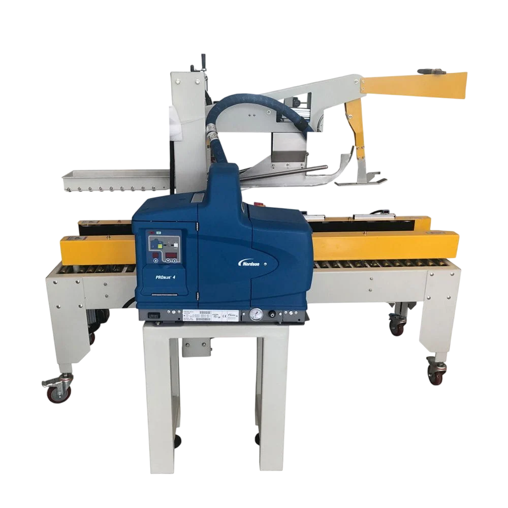 Заклейщик коробов горячим клеем FXJ-AT5050 с клеевой станцией Nordson